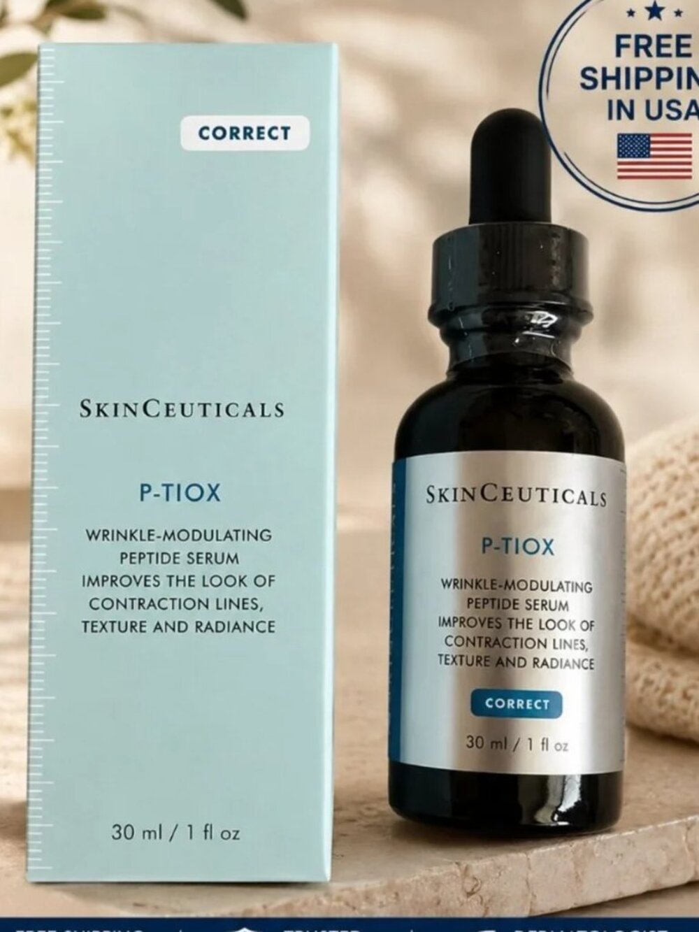 NEW Skinceuticals P-TIOX Wrinkle-Modulating Peptide Serum 1 fl oz/30ml SEALED